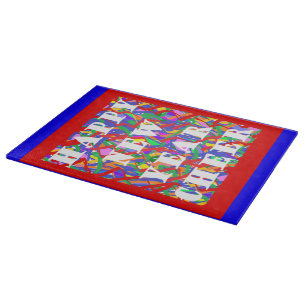 Happy New Year Cheer seasonal design bright colour Cutting Board