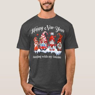 Happy New Year Chillin With My Gnomies Women Kids  T-Shirt