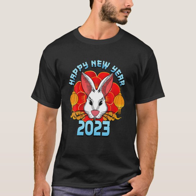 Happy New Year - Chinese Zodiac Year Of The Rabbit T-Shirt (Front)