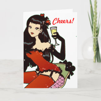 Happy New Year Christmas greeting card