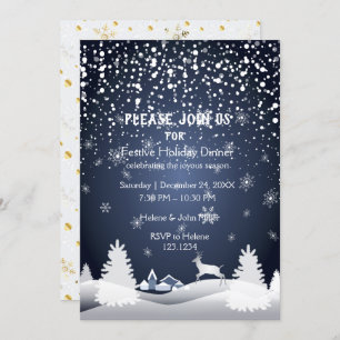 Happy New Year & Christmas Holiday Party Invitation