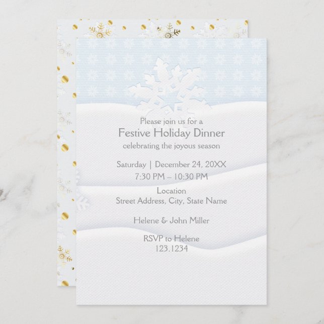 Happy New Year & Christmas Holiday Party Invitation (Front/Back)