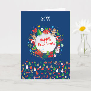 Happy New Year! Christmas Winter Holiday Card