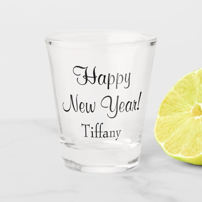 Happy New Year Classy Shot Glass (Front)