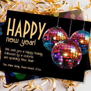 Happy New Year colourful Holiday Card