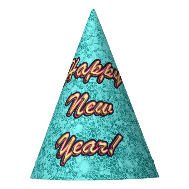 Happy New Year Colourful Party Hat (Front)