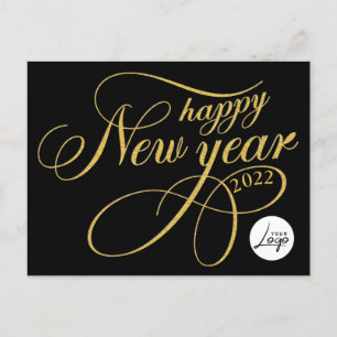 Happy New Year Company Business Logo Postcard
