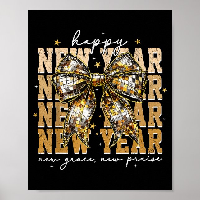 Happy New Year Coquette Bow New Year New Grace New Poster (Front)