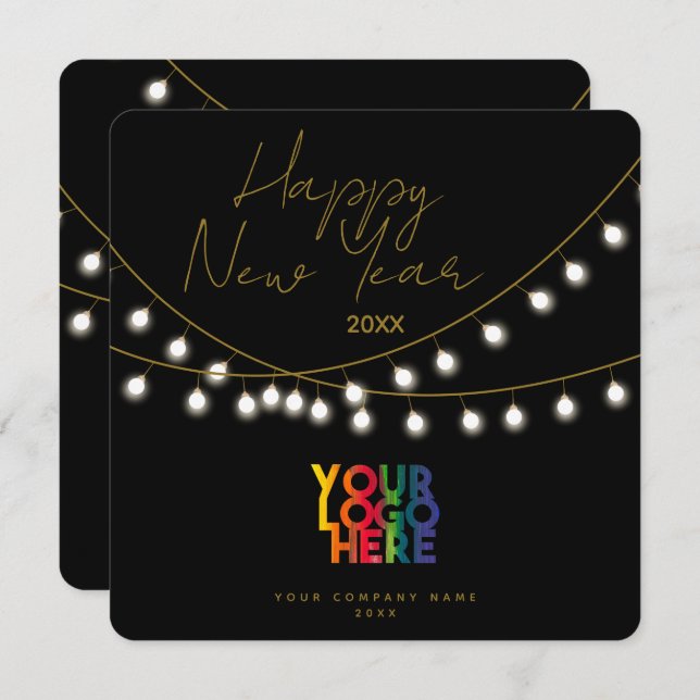 Happy New Year Corporate Business Logo Holiday (Front/Back)