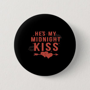 Happy New Year Couples He's My Midnight Kiss Valen 6 Cm Round Badge