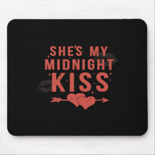 Happy New Year Couples She's My Midnight Kiss Vale Mouse Pad