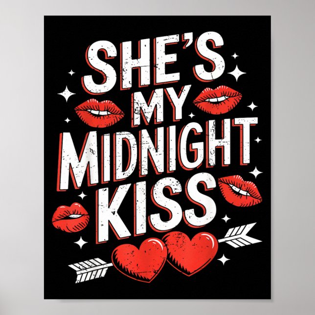 Happy New Year Couples She's My Midnight Kiss Vale Poster (Front)