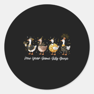 Happy New Year Crew 2026 New Year Silly Goose Matc Classic Round Sticker