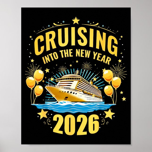Happy New Year Cruise 2026 Party Trip Cruising Int Poster (Front)