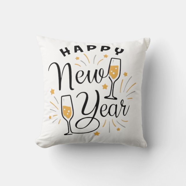 Happy New Year  Cushion (Front)