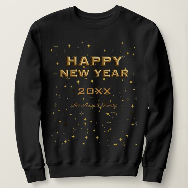 Happy New Year Custom and Personalised  Sweatshirt (Design Front)