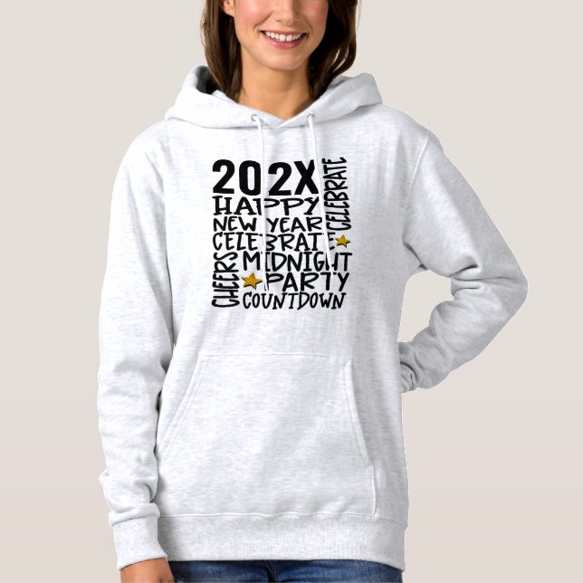 Happy New year Custom New Year Apparel, New year Hoodie (Front)