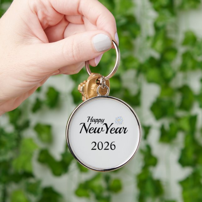 Happy New Year Custom Present Key Ring (Hand)