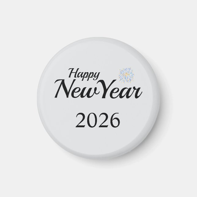 Happy New Year Custom Present Magnet (Front)