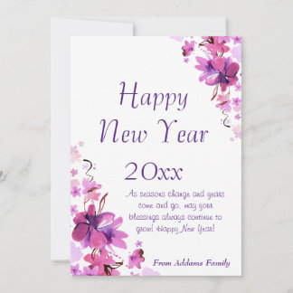 Happy new year custom wishes, name,year holiday card