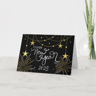 Happy New Year Custom Year Stars Card