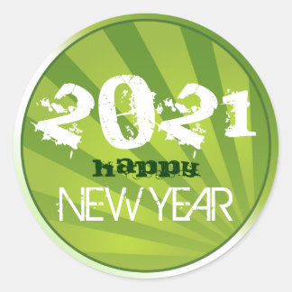 Happy New Year Customisable Classic Round Sticker