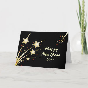 Happy New Year Customizable Text and Year Holiday Card