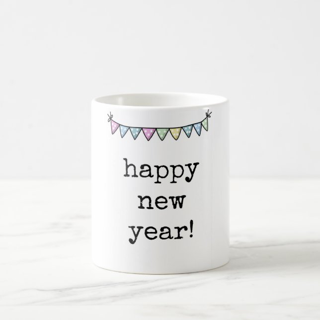 Happy New Year, Cute Coffee Mug (Center)