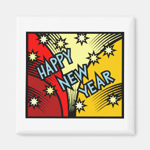 Happy New Year Design Magnet