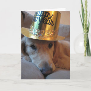 Happy New Year Dog Holiday Card