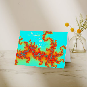 Happy New Year - Dragon Tails  Foil Greeting Card