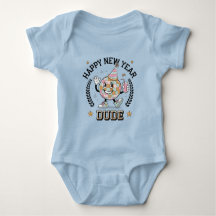 Happy New Year Dude Baby Boy Bodysuit Gift