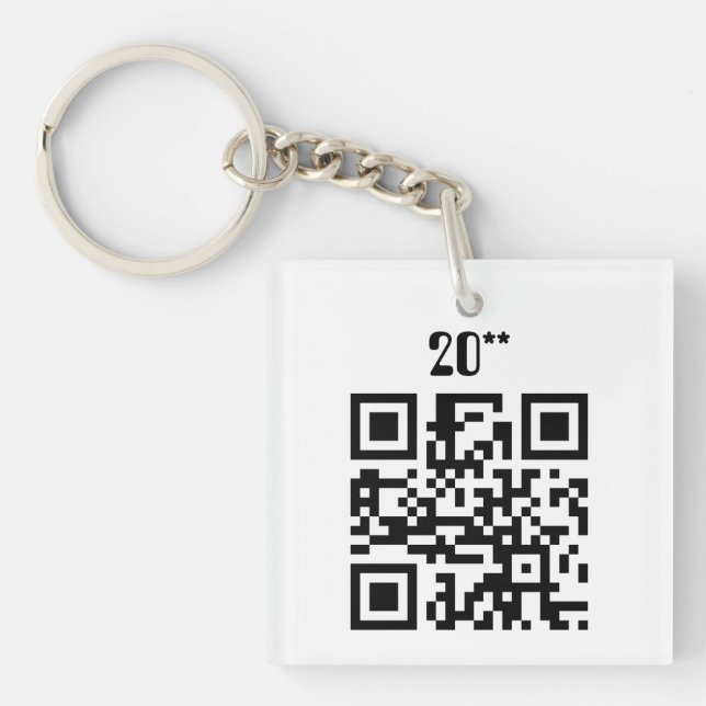 Happy New Year - English Key Ring (Front)