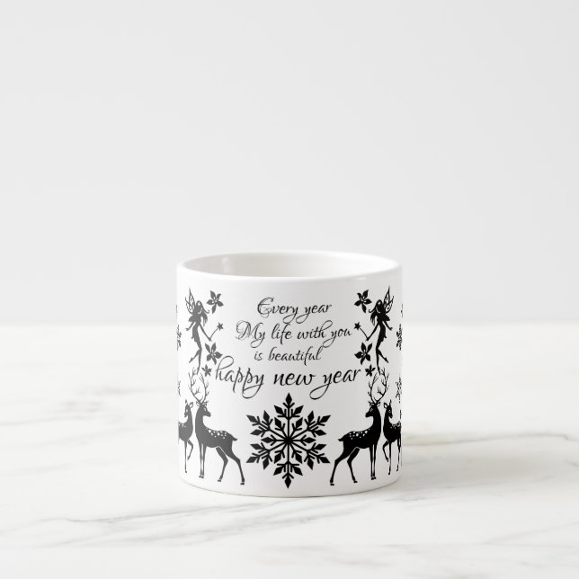happy new year  espresso cup (Front)