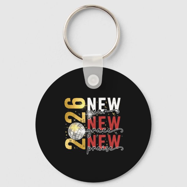 Happy New Year Eve 2026 New Year Party Hello 2026  Key Ring (Front)