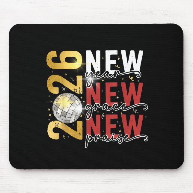 Happy New Year Eve 2026 New Year Party Hello 2026  Mouse Pad (Front)