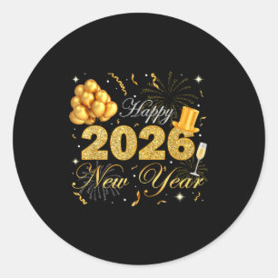 Happy New Year Eve Party 2026 Family Matching Cost Classic Round Sticker