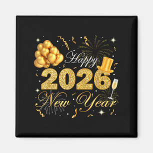 Happy New Year Eve Party 2026 Family Matching Cost Magnet