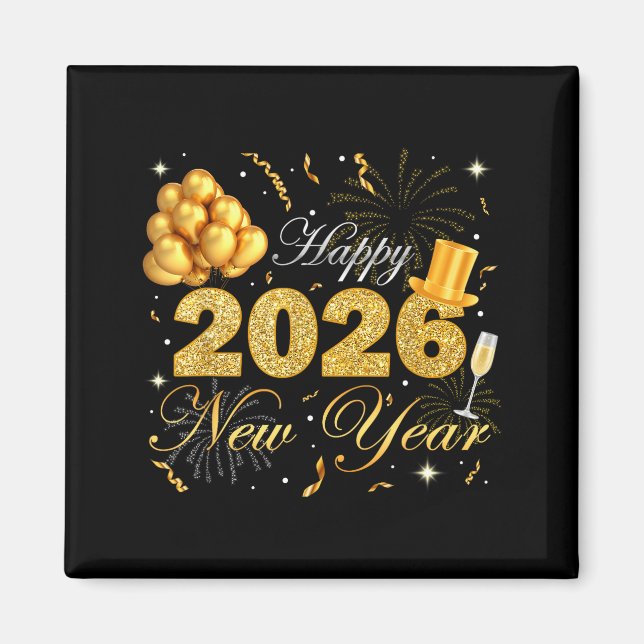 Happy New Year Eve Party 2026 Family Matching Cost Magnet (Front)