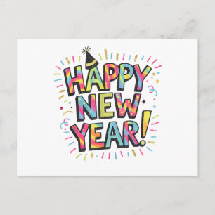 Happy New Year Eve Party 2026 Family Matching Fire Holiday Postcard