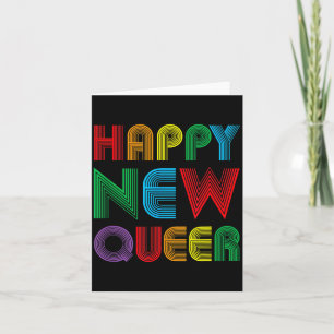 Happy New Year Eve Queer Gay Lgbt Funny Years Lgbt Card