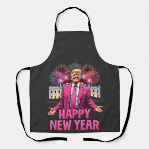 Happy New Year Eve Trump Resolution 2025 Apron