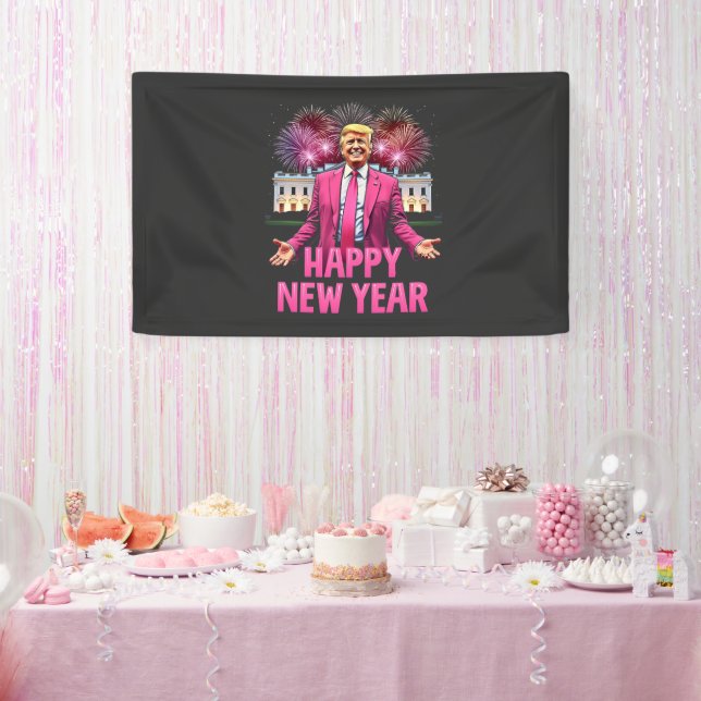 Happy New Year Eve Trump Resolution 2025 Banner (Party)