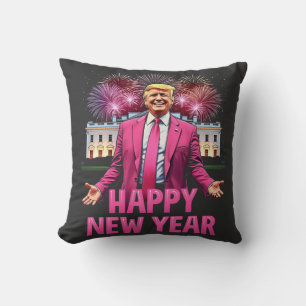 Happy New Year Eve Trump Resolution 2025 Cushion