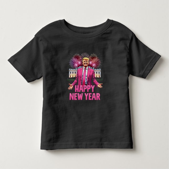 Happy New Year Eve Trump Resolution 2025 Toddler T-Shirt (Front)