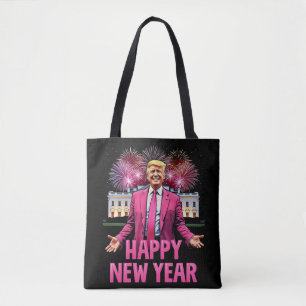 Happy New Year Eve Trump Resolution 2025 Tote Bag