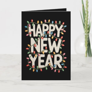 Happy New Year Family Christmas Xmas Holiday Card