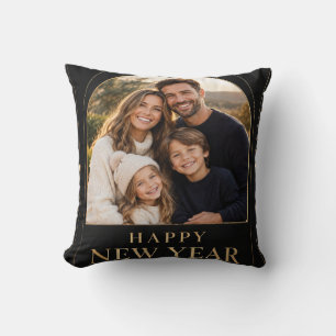 Happy New Year Family holiday Greeting Cushion