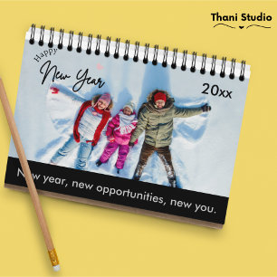 Happy New Year Family Photo & Inspirational Quotes Calendar