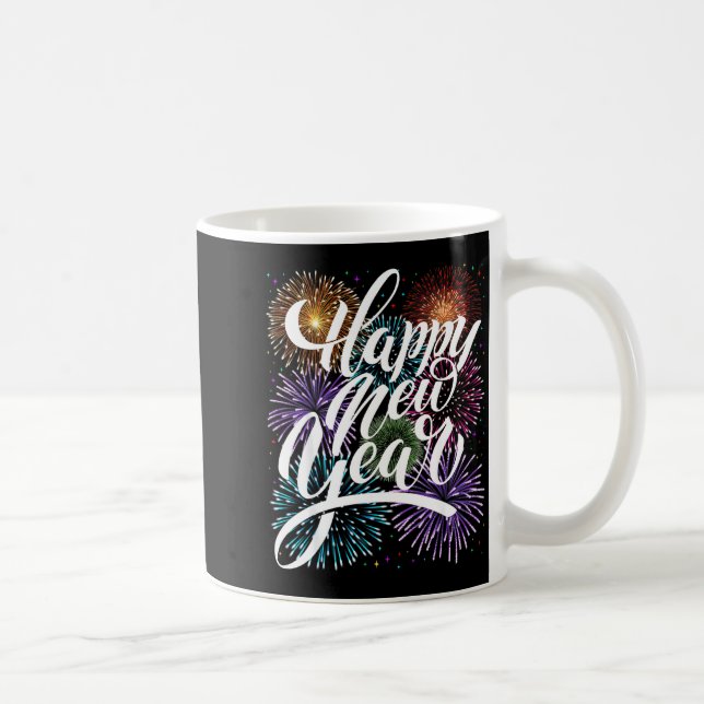Happy New Year Firework Family Matching Men Women  Coffee Mug (Right)
